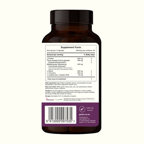Image of Good Guts 90caps supplement facts